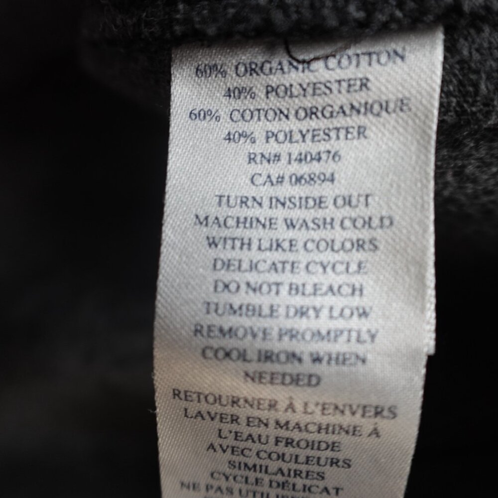 Faherty Sweater Medium Gray Solid Heather Organic… - image 3